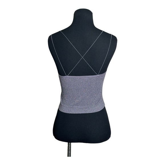 Out from under gray shimmery crop tank top size large - Picture 9 of 11